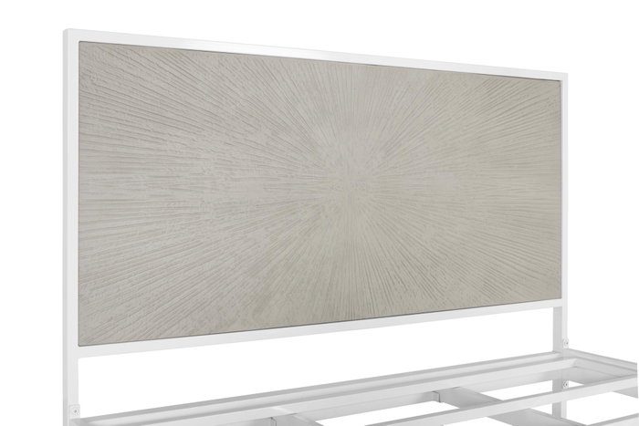 Giner y Colomer Cama Metal y Resina 150x200 cm Blanco Beige